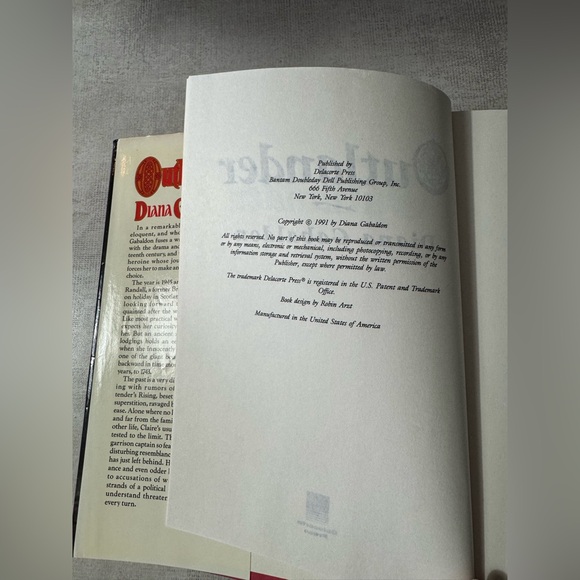 RARE ORIGINAL COVER EDITION OUTLANDER BOOK - Picture 8 of 9